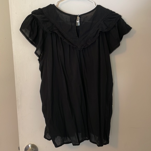 Old Navy embroidered black top size L - Picture 4 of 4